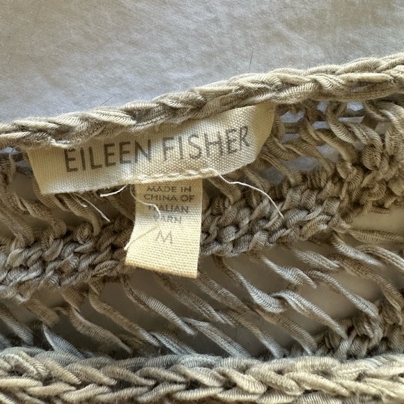 Eileen Fisher open-knit scoop neck sweater, size medium - Picture 5 of 11
